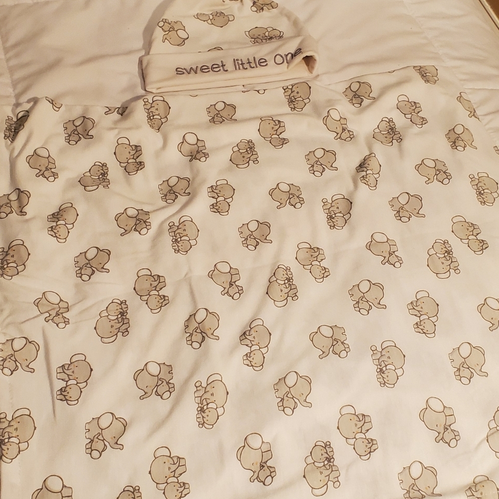 Newborn Swaddle and Hat
